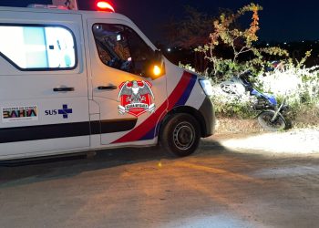 Motociclista fica ferido após perder controle do veículo na estrada de Aroeira