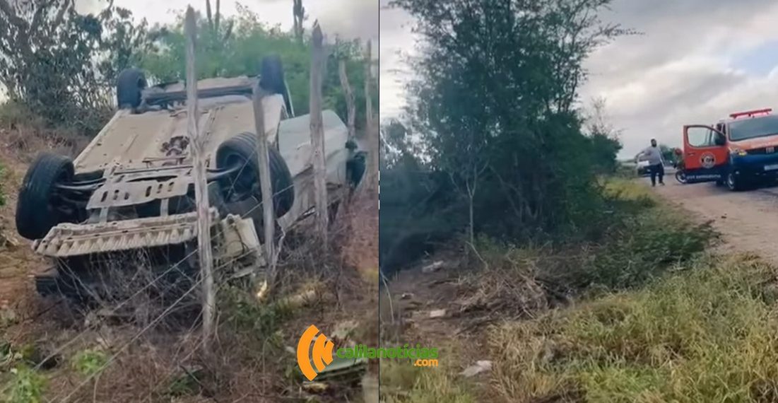 Homem fica ferido após capotamento na BR-324, próximo à Vila Aparecida