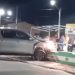 Comerciante é baleado no centro de Itiúba e durante fuga suspeito bate caminhonete em canteiro de praça